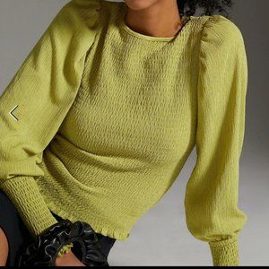 NWT Anthropologie smocked puff sleeve top!